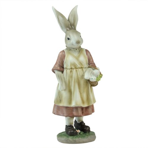 Floristik24 Deko Hase Hasenfrau Korb Ostereier Dekofigur Ostern H37cm