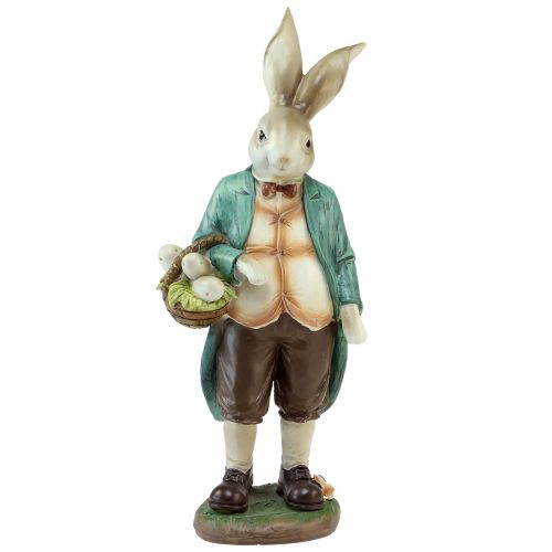 Floristik24 Deko Hase Hasenmann Korb Ostereier Dekofigur H39cm