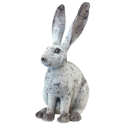 Artikel Deko Hase Sitzend Shabby Chic Weiß Dekofigur H46,5cm