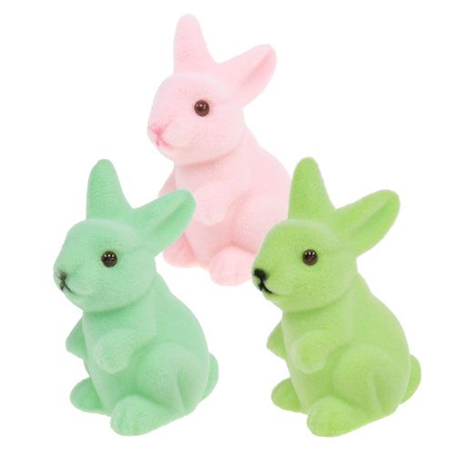 Floristik24 Deko-Hase Pastell sort. 9,5cm 9St