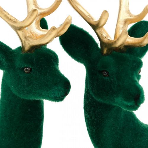 Artikel Deko Hirsch Grün und Gold Weihnachtsdeko Hirschfiguren 20cm 2 St