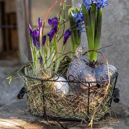 Floristik24 Deko Hühner Dekofigur Gartenfigur Huhn Vintage H17cm 2St