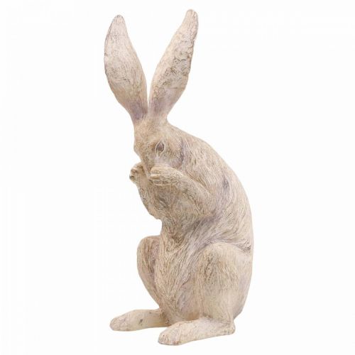 Floristik24 Deko Kaninchen sitzend Dekofiguren Hasenpaar H37cm 2St
