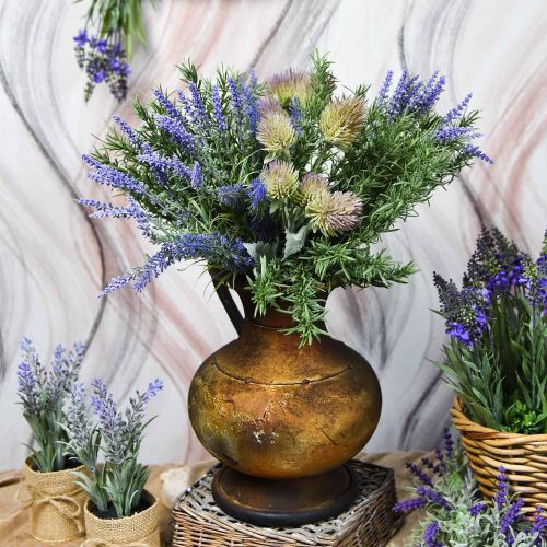 Artikel Deko Krug Antik Look Vase Vintage Metall Gartendeko H26cm