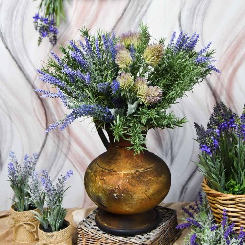 Floristik24 Deko Krug Antik Look Vase Vintage Metall Gartendeko H26cm