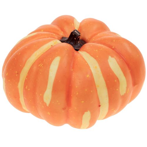 Floristik24 Halloween Kürbis Deko, Herbstdeko Tisch Orange 12,5cm H7cm 4St