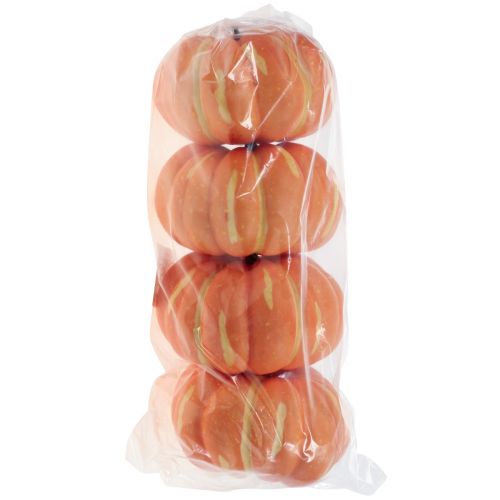 Floristik24 Halloween Kürbis Deko, Herbstdeko Tisch Orange 12,5cm H7cm 4St