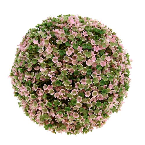 Floristik24 Deko-Kugel Rosa Grün Blumenkugel künstlich Ø18cm 1St