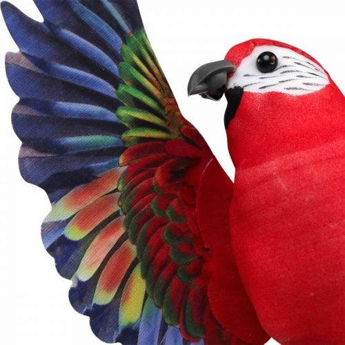 Artikel Blumenstecker Vogel, Deko Papagei Rot Gelb 28×19cm 2St