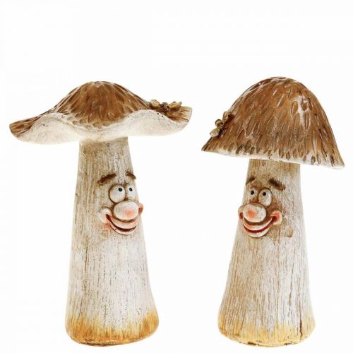 Artikel Deko Pilze Herbstdeko Lustige Pilze Ø7/9cm H13cm 2St