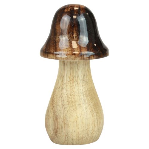 Artikel Deko Pilze Holzpilze Braun Glanz Effekt Herbstdeko H6/8/10cm