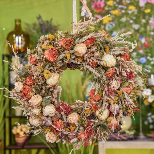 Floristik24 Deko Rosen Blumenstrauß Kunstblumen Rosenstrauß Orange 45cm 3 St