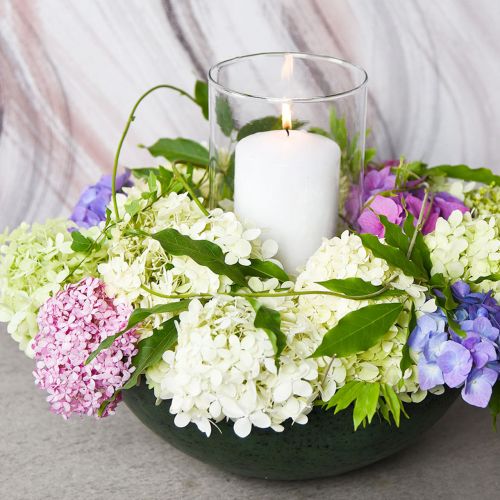 Floristik24 Deko Schale groß Metall Grün Vintage Tischdeko Ø42cm