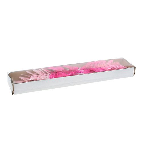 Floristik24 Deko Schmetterling Rosa-Pink sort. 6cm 24St