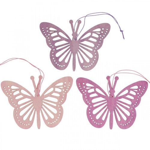 Artikel Deko Schmetterlinge Dekohänger Lila/Pink/Rosa 12cm 12St