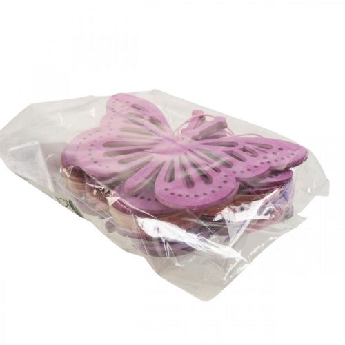 Floristik24 Deko Schmetterlinge Dekohänger Lila/Pink/Rosa 12cm 12St