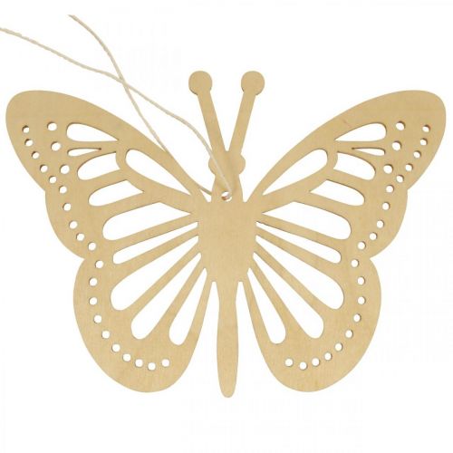 Artikel Deko Schmetterlinge Dekohänger Beige/Rosa/Gelb 12cm 12St