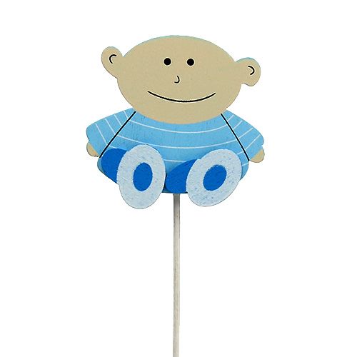 Floristik24 Deko-Stecker Baby Blau 5cm L25cm 20St