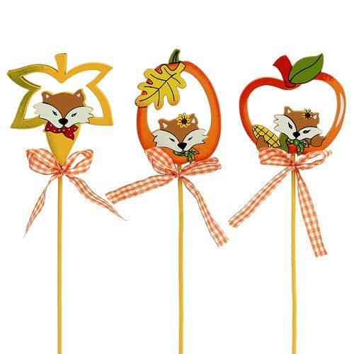 Floristik24 Dekokation für Herbststrauß Blatt Apfel Kürbis sort. 6cm L29cm 12St