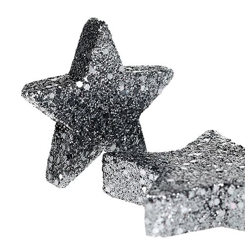 Floristik24 Deko-Sterne zum Streuen 4-5cm Schwarz 40St