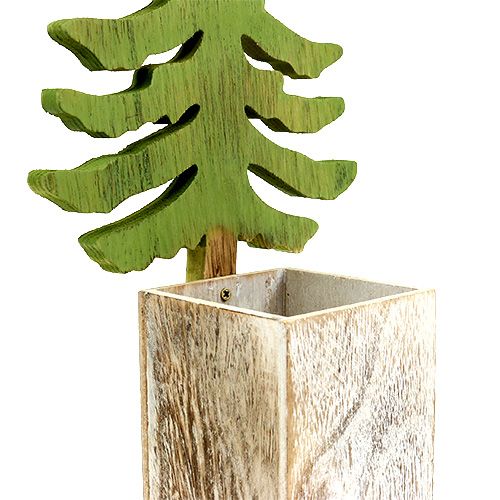 Floristik24 Deko-Tanne mit Holzbehälter H49cm