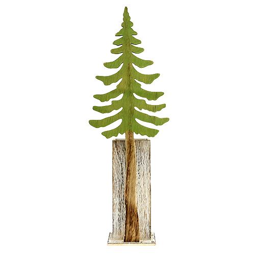 Floristik24 Deko-Tanne mit Holzbehälter H49cm