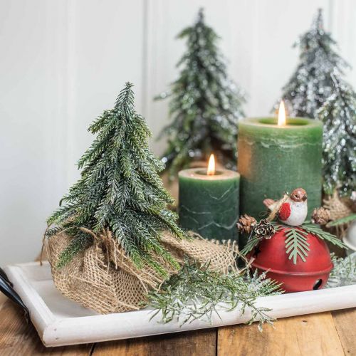 Floristik24 Deko Tannenbaum beglitzert Grün 20cm