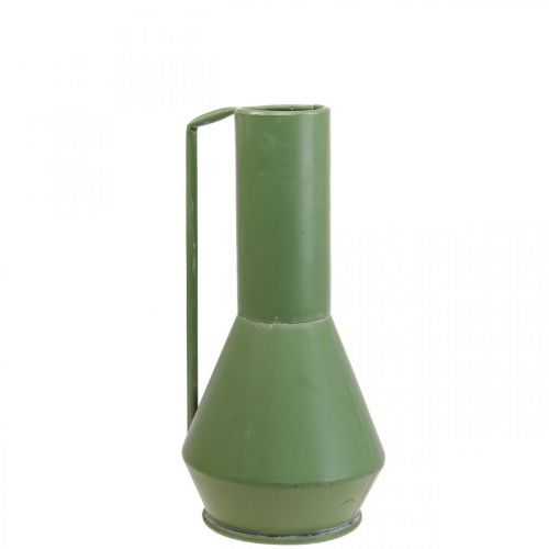 Artikel Deko Vase Metall Grün Henkel Dekokanne 14cm H28,5cm