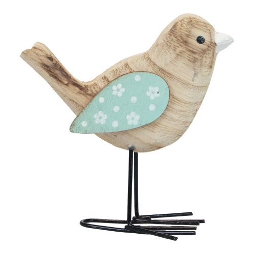 Floristik24 Deko Vögel Holzvögel Tischdeko Frühling Natur Bunt 12cm 3 St