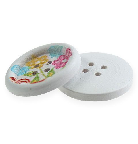 Floristik24 Deko-Holzknöpfe mit motiv Ø2,3cm 135St