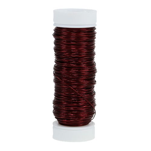 Floristik24 Dekolackdraht Ø0,30mm 30g/50m Bordeaux