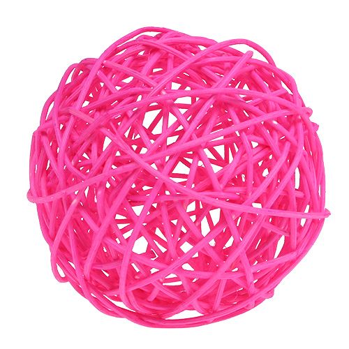 Floristik24 Dekoball Pink 10cm 6St