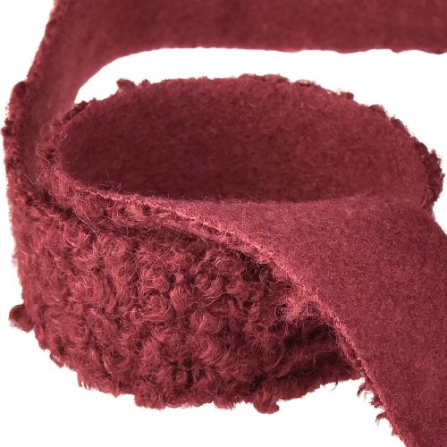 Artikel Dekoband Bordeaux Wolloptik Breites Stoffband 40mm 8m