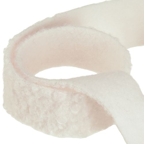 Artikel Dekoband Creme Breites Band Wolloptik Stoffband 40mm 8m