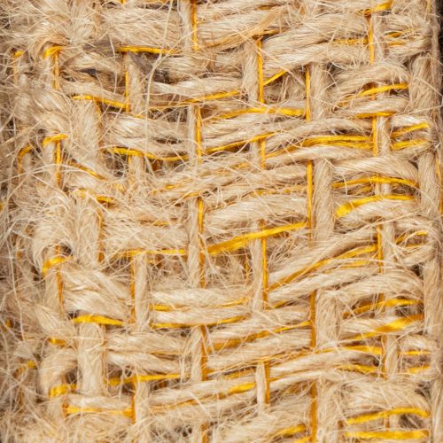 Dekoband aus Jute Gelb 25mm 10m Naturfarben für rustikale Dekoration | Floristik24.at