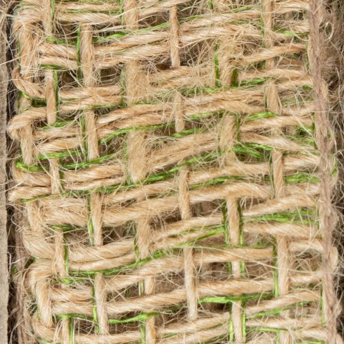 Dekoband Jute Grün Natur 25mm x 10m Juteband für Dekoration | Floristik24.at