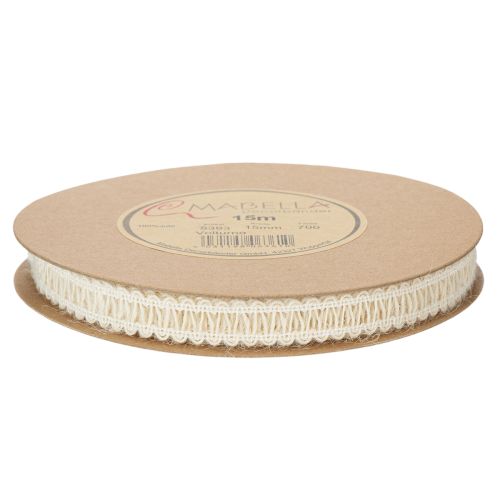 Dekoband aus Jute Cremeweiß 15mm x 15m – Natürliche Geschenk- und Dekorationband | Floristik24.at
