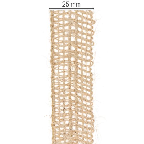 Artikel Dekoband Jute 25mm Breite Naturfarben Juteband 10m für Geschenk- und Tischdekoration