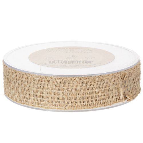 Dekoband Jute 25mm Breite Naturfarben Juteband 10m für Geschenk- und Tischdekoration | Floristik24.at