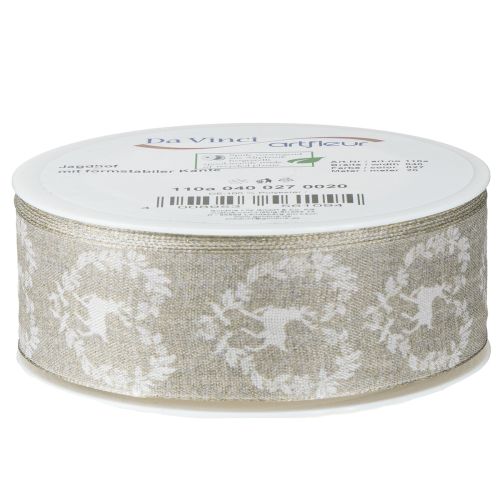 Artikel Dekoband Natur Hirsch 40mm 20m