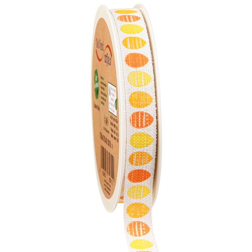 Artikel Dekoband Ostern nachhaltig Band Ostereier Orange 15mm 18m