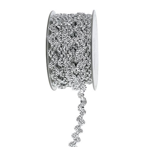 Dekoband Silber glänzend 10mm 9m | Floristik24.at