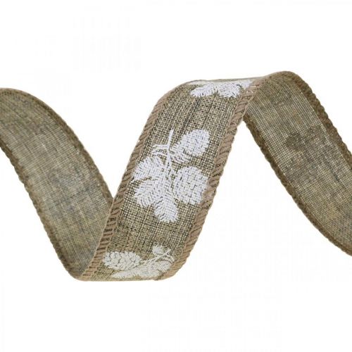 Dekoband Weihnachten Zapfen Geschenkband Braun 25mm 15m