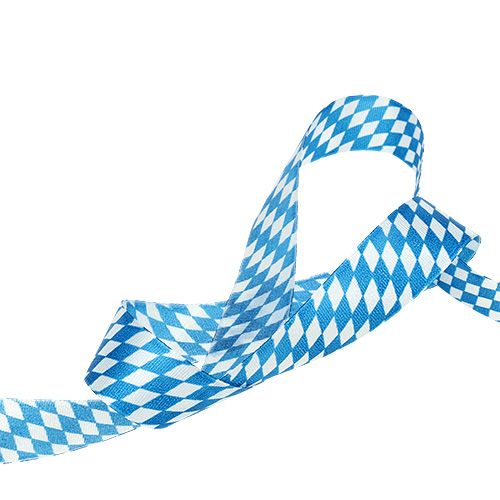 Dekoband Weiß-Blau 25mm 20m