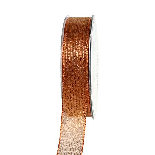 Dekoband mit Lurexstreifen Kupfer 25mm 20m bestellen | Floristik24.at