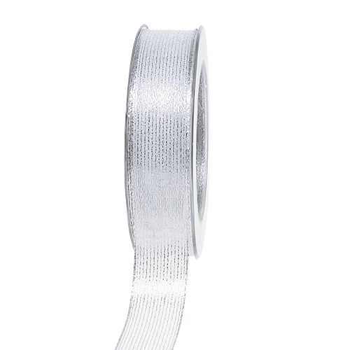 Dekoband mit Lurexstreifen Silber 25mm 20m bestellen | Floristik24.at