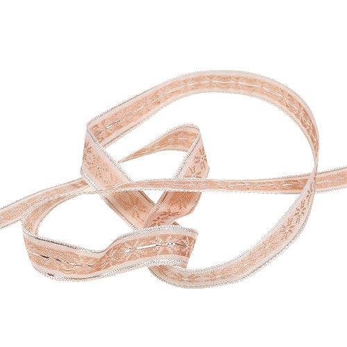 Artikel Dekoband mit Muster Rosa 15mm 20m