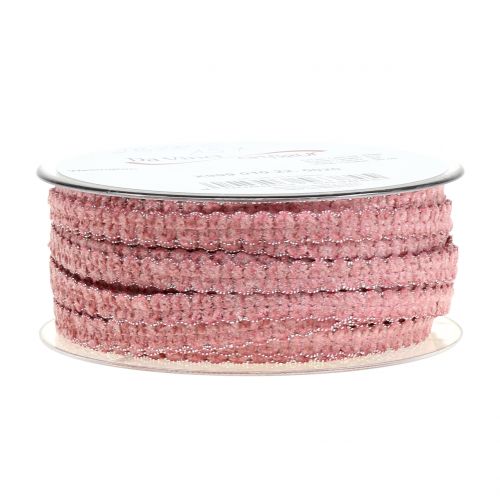 Floristik24 Dekoband Samtoptik Rosa 10mm 20m