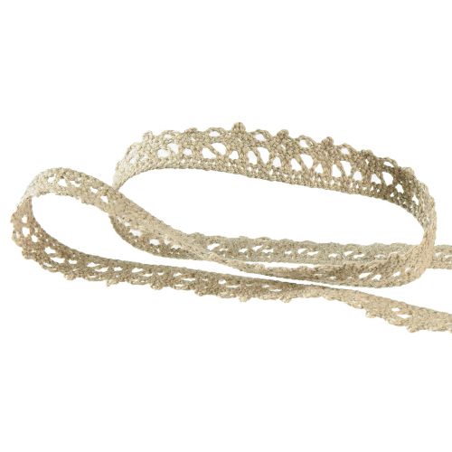 Artikel Dekoband Schmuckband Häkelspitze Band Beige B12mm L20m