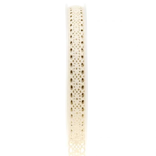 Dekoband Spitze Crème 16mm 20m